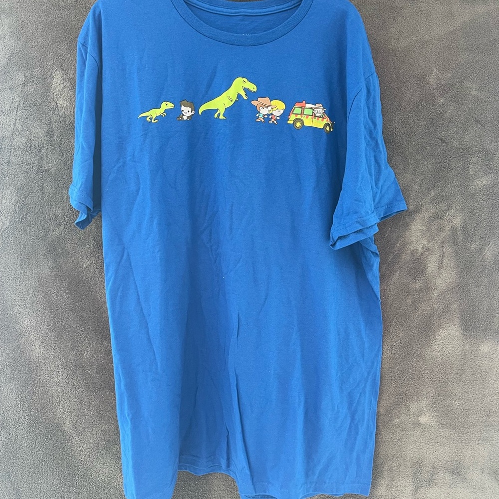 Loot Crate Blue Jurassic Park Short Sleeve Tee